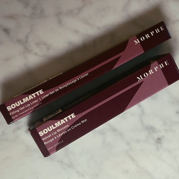 Morphe Soulmatte Velvet Lip Mousse + Soulmatte Filling Gel Lip Liner Set - Picture 1 of 3